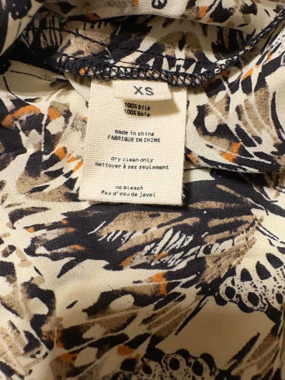 2009 L'AGENCE 100% Silk Butterfly Ruffle Cap Sleeve Top Tank XS NWOT Archival - Picture 5 of 5